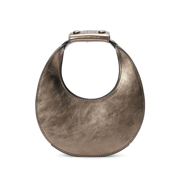 Staud Goodnight Moon Bag Bronze Handbag Mini Micro Calf Leather - Picture 1 of 13